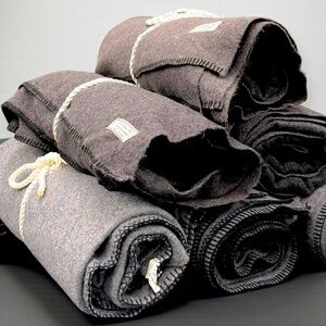 Vintage 1950s Canadian Defense Wool Blanket, Unissued